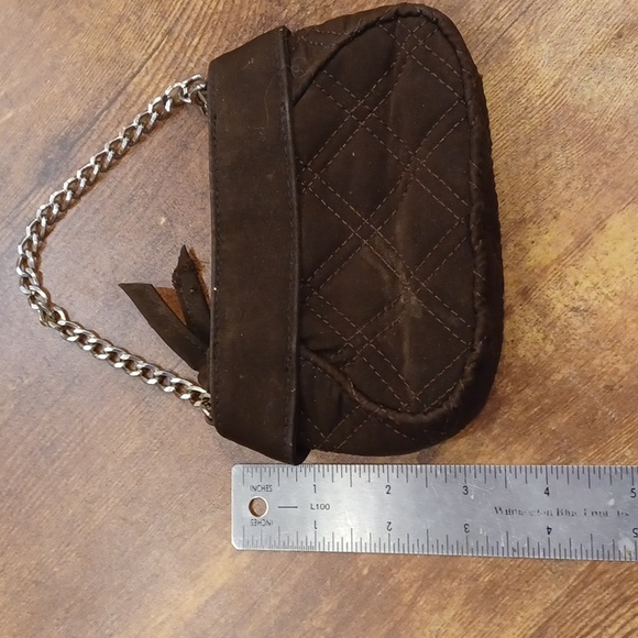 Vera Bradley Colette mini Quilted Microfiber Coin Purse Chain Metal Strap - Picture 9 of 9